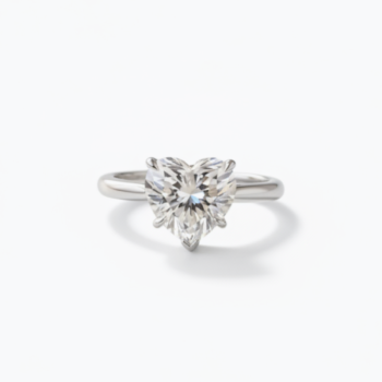3.56CT Heart Cut Moissanite Engagement Ring Cathedral Solitaire Ring 925 Silver DE VVS1 Minimalist Bridal Ring