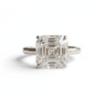 9.55CT Asscher Cut Moissanite Engagement Ring, Cathedral Solitaire Ring, DE VVS1, 925 Silver, Art Deco Statement Ring