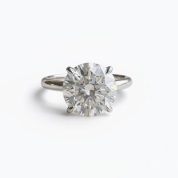 11.15CT Round Cut Moissanite Engagement Ring, Cathedral Solitaire Ring, DE VVS1 Moissanite, 925 Silver, Minimalist Bridal Ring
