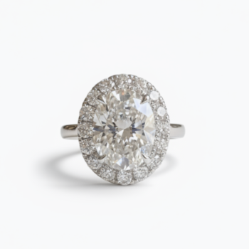 10.09CT Oval Cut Moissanite Halo Engagement Ring, Oval Solitaire Ring, DE VVS1 Moissanite, 925 Silver Bridal Ring