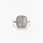 12.11CT Cushion Cut Moissanite Halo Engagement Ring, Pave Band, DE VVS1, 925 Silver Statement Bridal Ring for Women
