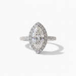 7.55 CT Marquise Cut Moissanite Halo Engagement Ring, DE VVS1 925 Silver Vintage Art Deco Bridal Ring, Pavé Band Ring