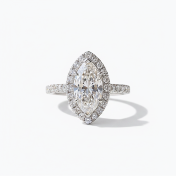 7.55 CT Marquise Cut Moissanite Halo Engagement Ring, DE VVS1 925 Silver Vintage Art Deco Bridal Ring, Pavé Band Ring