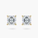 1.50ctw Asscher Cut Moissanite Stud Earrings in 925 Sterling Silver