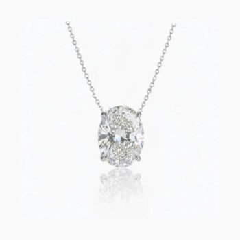 10.40 CT Oval Cut Moissanite Solitaire Necklace, Large Oval Pendant Necklace, Statement Moissanite Pendant, DE VVS1 925 Silver Jewelry