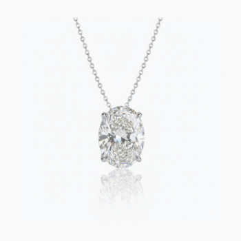 10.40 CT Oval Cut Moissanite Solitaire Necklace, Large Oval Pendant Necklace, Statement Moissanite Pendant, DE VVS1 925 Silver Jewelry
