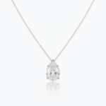 8.10 CT Pear Cut Moissanite Solitaire Necklace, Teardrop Moissanite Pendant, Pear Shape Statement Necklace, DE VVS1 925 Silver Jewelry