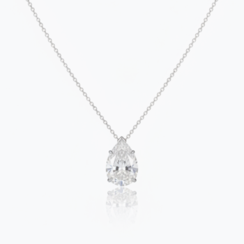 8.10 CT Pear Cut Moissanite Solitaire Necklace, Teardrop Moissanite Pendant, Pear Shape Statement Necklace, DE VVS1 925 Silver Jewelry