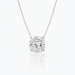 12.31 CT Cushion Cut Moissanite Solitaire Necklace, Large Cushion Moissanite Pendant, DE VVS1 Statement Necklace, 925 Silver Jewelry