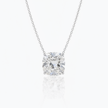12.31 CT Cushion Cut Moissanite Solitaire Necklace, Large Cushion Moissanite Pendant, DE VVS1 Statement Necklace, 925 Silver Jewelry