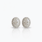 2.70 Ct Oval Cut Moissanite Halo Stud Earrings in 925 Sterling Silver | E-DColor VVS1 Clarity2.70 Ct Oval Cut Moissanite Halo Stud Earrings in 925 Sterling Silver | E-DColor VVS1 Clarity