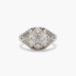 1.02 CT Round Moissanite Vintage Art Deco Ring Filigree Milgrain Antique Style Cluster Engagement Ring 925 Silver